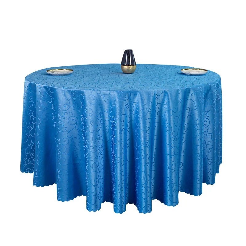 Bluejw Modern Ultra-Sonic Jacquard Polyester Tablecloth Solid Color Hotel-Style for Home Banquet Event Meal Hook Branded Flower - Image 5
